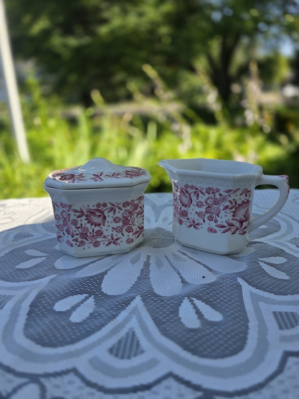 Vintage Sycrouse China - Mayflower Cream And Sugar Dish